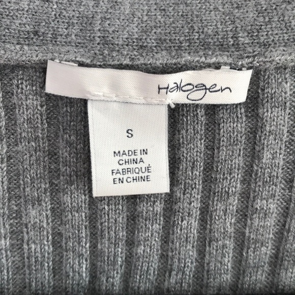 HALOGEN Bell Sleeve Ribbed Cashmere Blend Sweater - Picture 5 of 6